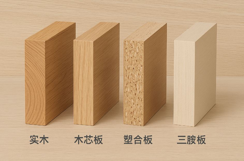 如何選擇木質板材？實木、木芯、塑合、三胺板的差異解析