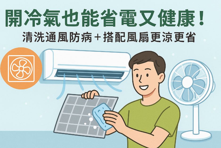 開冷氣也能省電又健康！清洗通風防病＋搭配風扇更涼更省