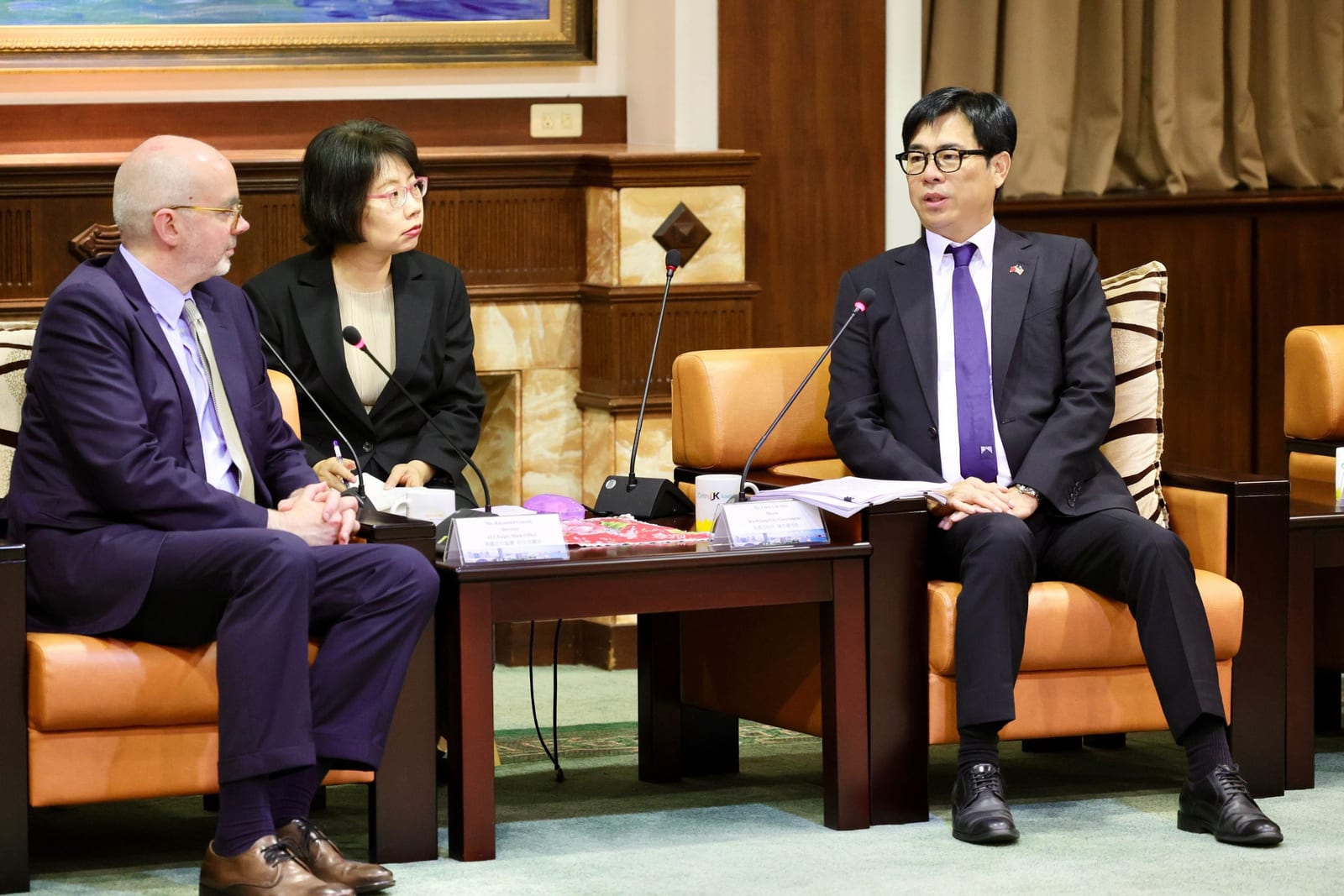 AIT新任處長谷立言首訪高雄，與陳其邁市長攜手展望台美合作新篇章