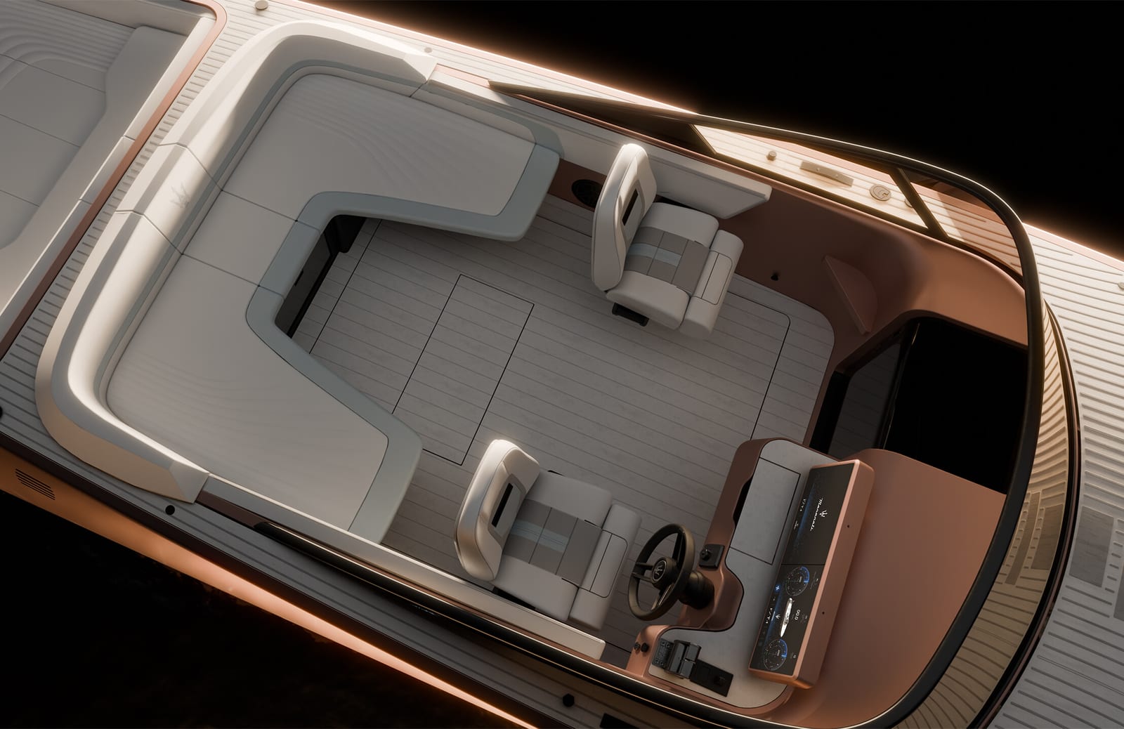 Maserati 與 Vita Power 合作推出全電動豪華遊艇 TRIDENTE