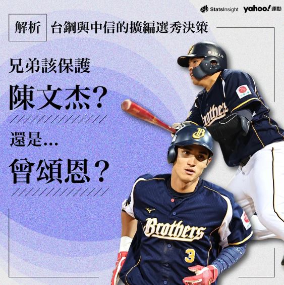 【中職專欄】兄弟該保護陳文杰還是曾頌恩？解析台鋼與中信的擴編選秀決策