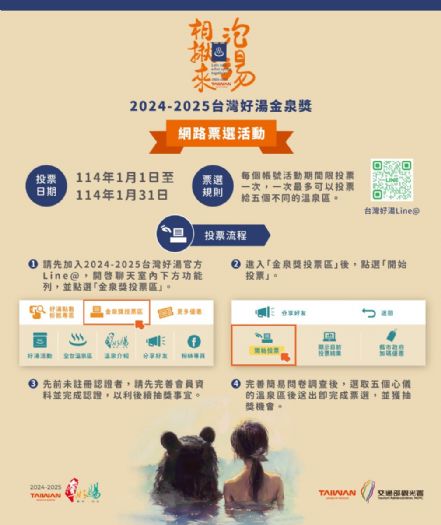 台灣好湯在台中!票投谷關、大坑、烏日溫泉區抽泡湯券