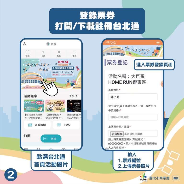 來大巨蛋看世界棒球12強賽 登錄票券送百元折抵券 「大巨蛋Home Run遊東區」活動登錄即日起至11月18日