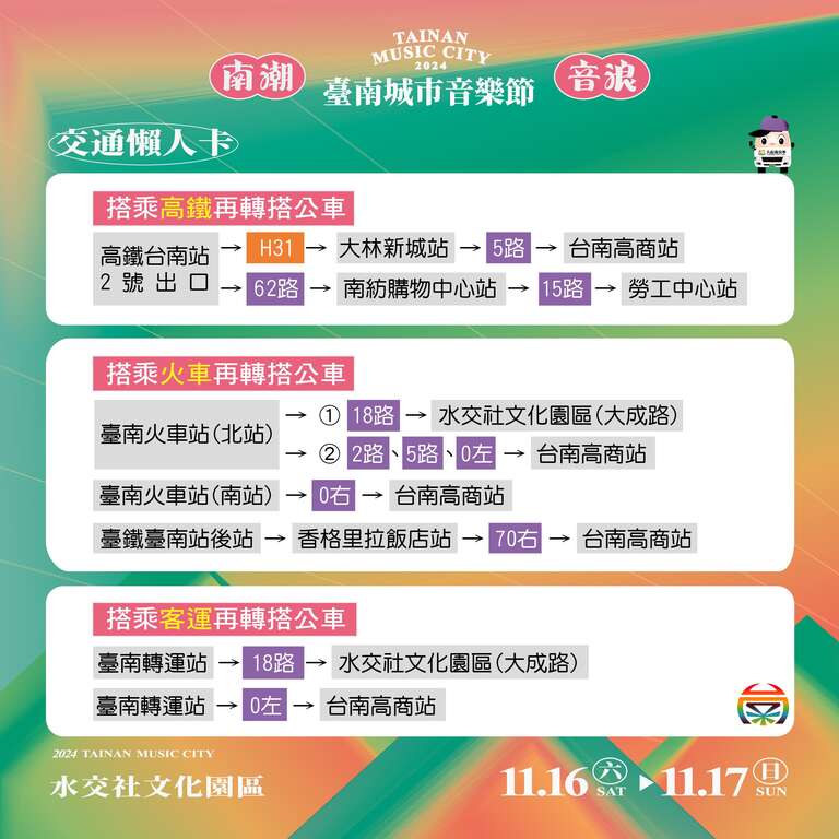 「2024臺南城市音樂節」11月16至17日水交社文化園區登場 水交社一街及興中街63巷將實施交通管制