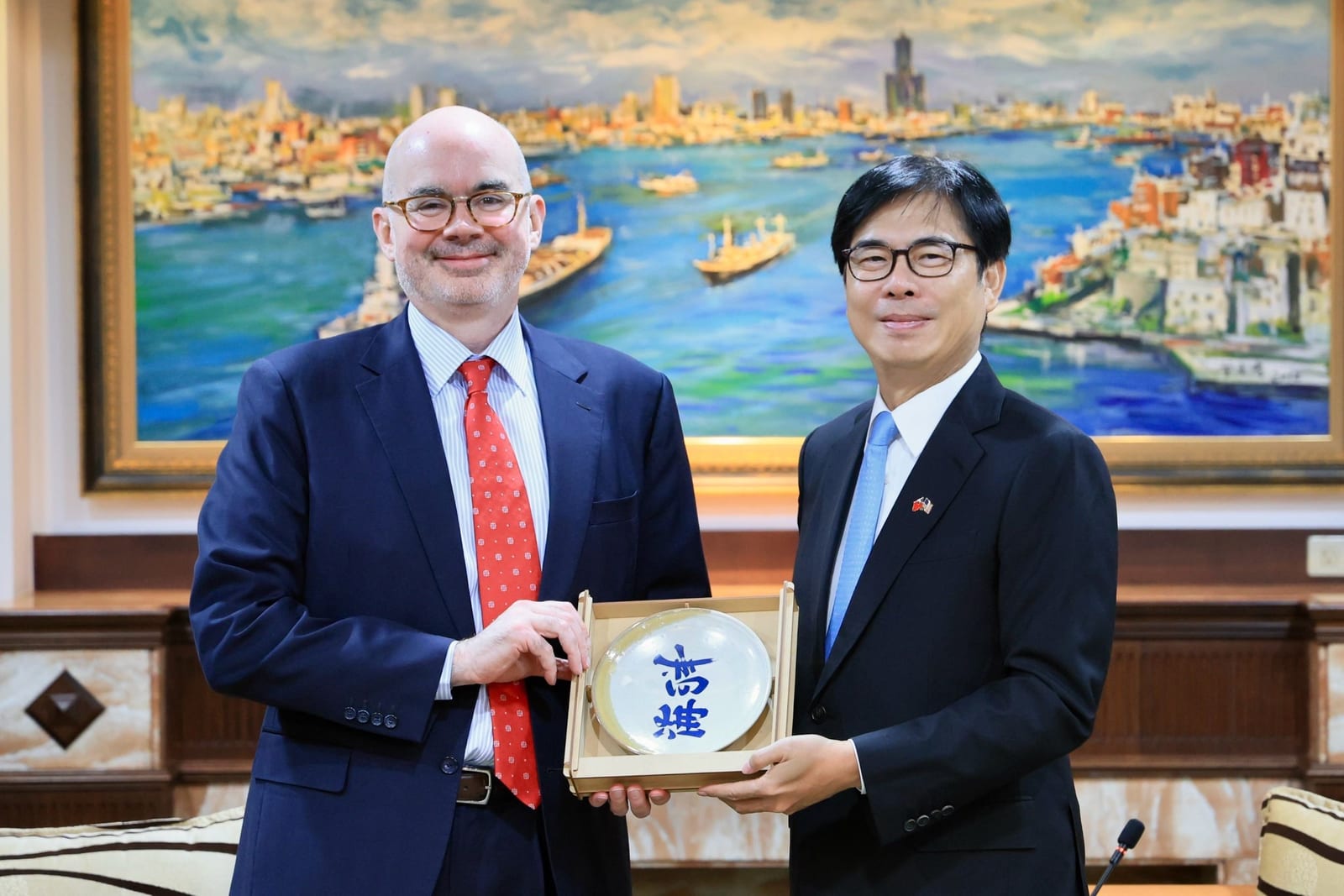 高雄市長陳其邁歡迎美國在台協會處長 谷立言，共話深化台美多元合作與國際友誼