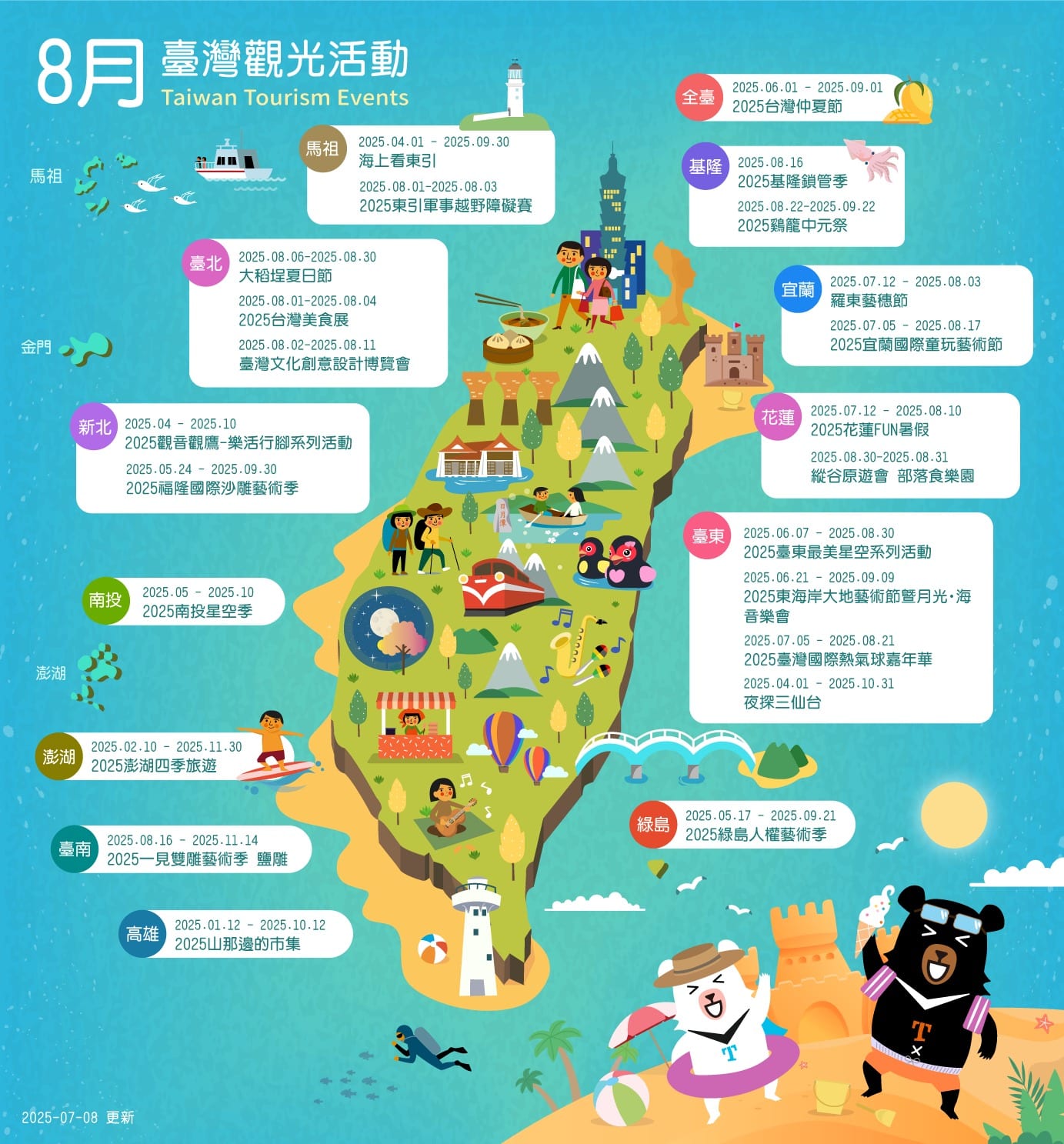 【8月觀光精彩雙年曆｜玩樂活動與旅遊計畫全攻略】