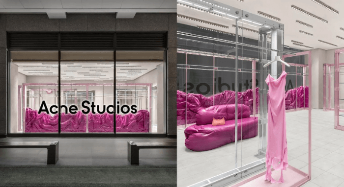 Acne Studios 台灣首店正式開幕！以金屬粉為主調，搭配一貫極簡陳列致敬品牌精神
