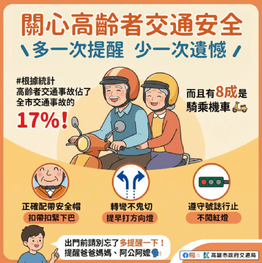 高齡用路安全,交通局呼籲身體不適就「不開車」上路