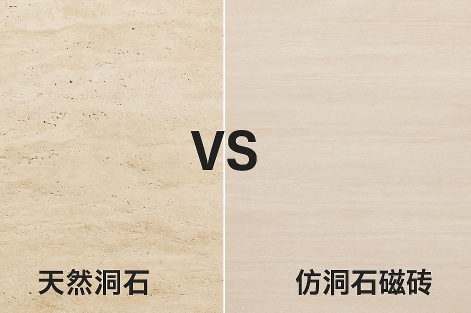 天然洞石與仿洞石磁磚差在哪？設計師教你選對材質更耐看